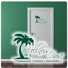 Wellness Oase Türaufkleber
