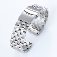 18 | 20 | 22 | 24 | 26 Edelstahl Glieder-Uhrenarmband Silber Schwarz Metall