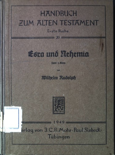 Esra und nehemia handbuch zum - esra, nehemia.