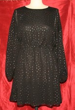 Damen langarm Chiffon Kleid