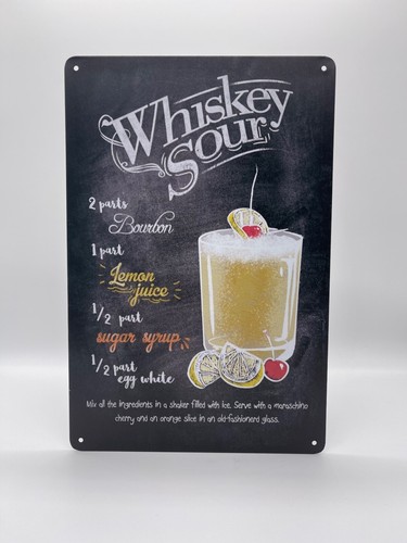 Blechschild cocktail whiskey - cocktail,