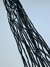 Spinell schwarz 2mm Facettierter Edelsteinstrang Top Qualität 40cm Naturstein