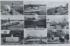 AK Wilhelmshaven Hafen mit Kreuzer Köln  Panzerschiff Scheer Schiff  Schlesien 