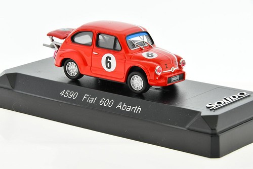 Fiat 600 abarth red racing - fiat, car