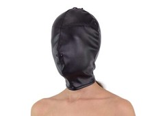 Isolationsmaske Full Face Hood ohne Öffnungen Ledermaske Kopf Maske Art.Nr. 2568