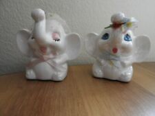2 Elefanten Sparbüchse Spardose Mann Frau Brautpaar Hochzeit Keramik Deko