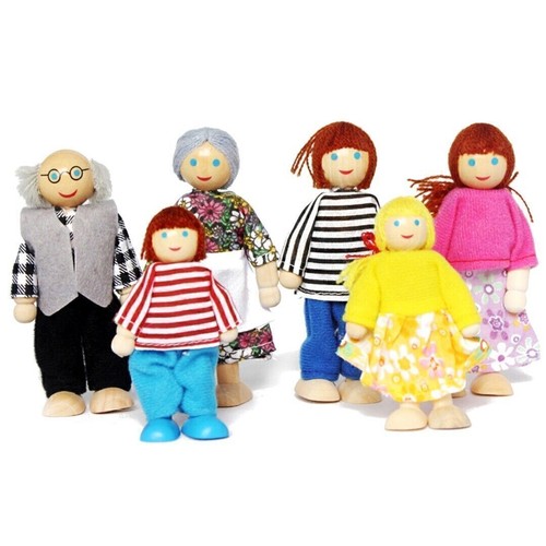 Holz puppen personen familie - 7,
