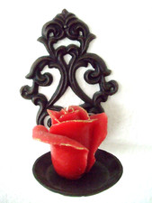 Kerzenständer Kerzenleuchter Wand Deko Vintage Antik Kunst Gusseisen messing