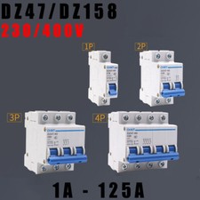 AC 230V/400V Leitungsschutzschalter 1A - 125A AMP Sicherungsautomat Sicherung