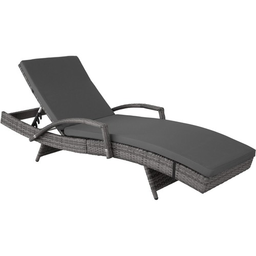 Aluminium rattan sonnenliege - rattan,