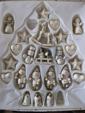 Set 23 Teile Weihnachtsdeko Baumschmuck Holz 80er Retro Vintage Figuren bis 8 cm