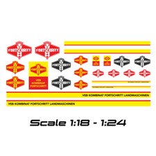 Aufkleber Set 1:18 / 1:24 DDR