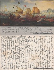 Ansichtskarte  Amsterdam - Aert van Antum: Die Seeschlacht 1916