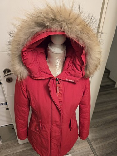 Winterjacke echtpelz rot - echtpelz, xs