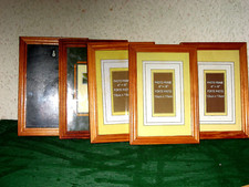 5 Bilderrahmen aus Holz Glaseinsatz 10 x 15