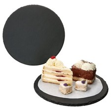 2x Schieferplatten rund Ø30cm