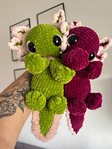 Axolotl kuscheltier amigurumi - axolotl,