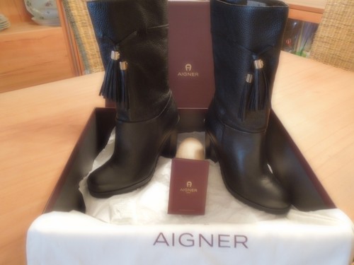 Aigner lederstiefel damen - lederstiefel,