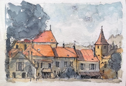 Original aquarell von - original,