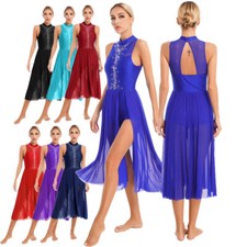 DE Damen Glitzer Tanzkleid