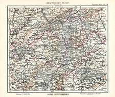 Saarland, Pfalz, Rheinhessen, Odenwald +Landkarte Großdeutsches Reich 1943+