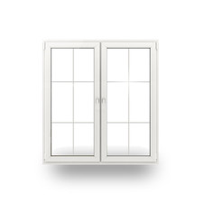 Balkontür Terrassentür Kunststofftür Tür Türe 2 Flügler Sprossen 6 Felder 2 Fach