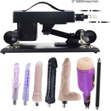 Dildo Sexmaschine, 3XLR Fickmaschine Vibration, Liebesmaschine mit 7 Zubehör DE