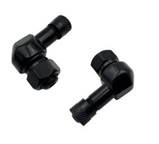 2x Alu- Winkelventil Motorrad 8,3 mm 90° schwarz Eckventil Ventil
