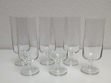 6 Sektgläser, geschliffen, 16