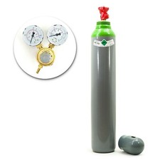 Gasflasche mit Reduzierer MIX Argon(82%)+CO2 10 Liter 2.3m3 Schweißgas MIG WIG