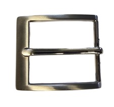 Buckle Gürtelschließe Gürtelschnalle 3,5 cm silber für Wechsel-Gürtel 