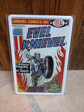 Blechschild Marvel Comics EVEL KNIEVEL Comic Stuntman USA NEU OVP