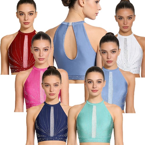 Damen neckholder tanztop crop - damen,