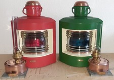 2 große Original DEUTSCHE Schiffslampen,Backbord und Steuerbord,  Petroleumlampe