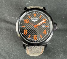 Elysee 80449 – Automatik Pilot/Flieger – Schwarz/Orange – Herren – Vintage