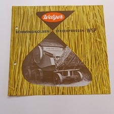 Original Prospekt Welger Strohpresse Presse Landwirtschaft N5