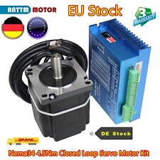 CNC NEMA 34 Closed Loop Servo Motor Driver Kit φ14mm 648oz-in 4.5Nm 86x86x82mm