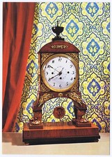 Ansichtskarte Stutzuhr Wiener Empiere 1815-1/4-Schlag Tonfeder, Zentrales Datum 