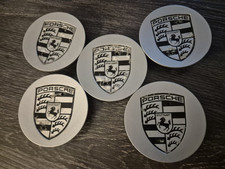 5x Porsche Cayenne Panamera Original Nabenkappen Felgendeckel Boxster Silber 76m