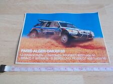 Aufkleber Postkarte Paris-Alger-Dakar 88 - Peugeot 205 Turbo 16