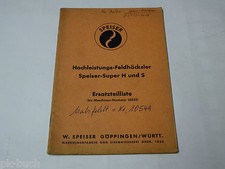 Teilekatalog Ersatzteilliste