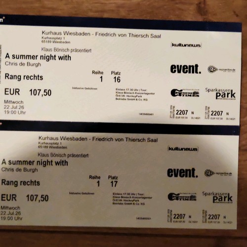 Konzerttickets kurhaus - konzerttickets,