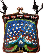 Cloisonne Abend-Tasche  Pfau