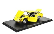 Renault Alpine A110 1600 S 1971 gelb Modellauto in Vitrine Leo 1:24