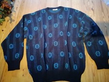 Tom Hanbury Wolle Pullover Gr.54 -56 Wollmischung Vintage blau