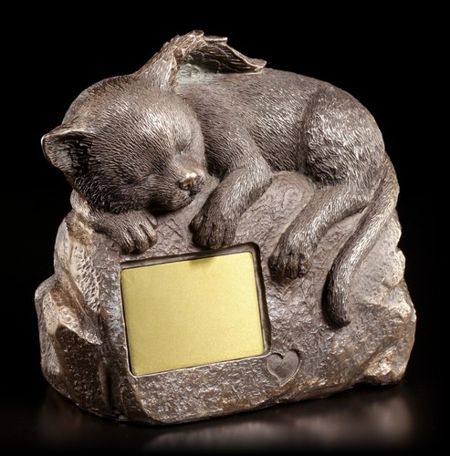 Katzen urne mit figur - mit,