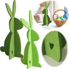 2x XL Filz Osterhasen Aufsteller Grün 30cm Groß Figur Hase Ostern zum Hinstellen