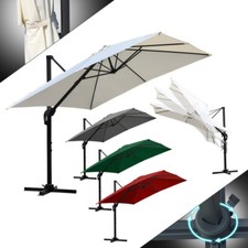 300 x 300 cm Sonnenschirm Sonnenschutz Groß 360° Drehbar und Kippbar