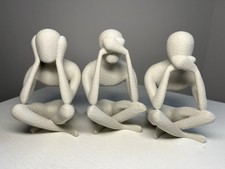 3 Affen Figuren Deko – Nichts sehen hören sagen – Affenstatue Set Skulptur