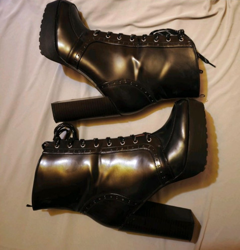 Plateau high heel stiefel - high,